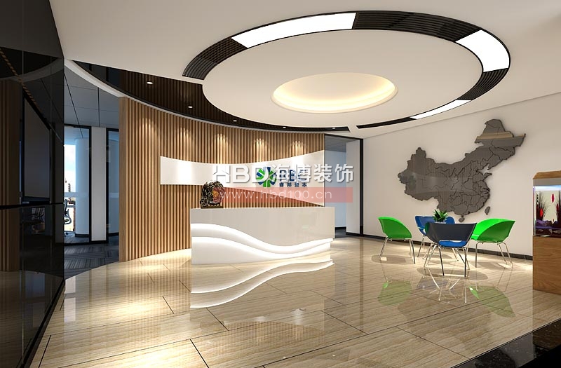 睿邦資本辦公室裝修設(shè)計(jì)前臺