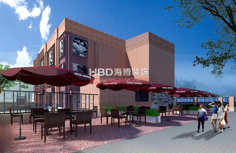 COSTA意式咖啡廳設(shè)計(jì)裝修 露天外觀效果