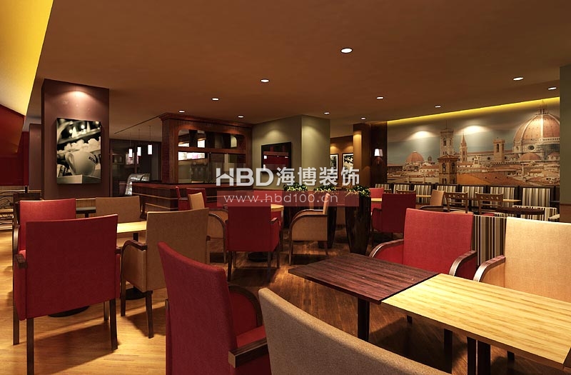 COSTA意式咖啡廳設(shè)計(jì)裝修 主入口效果 餐飲區(qū)視點(diǎn)2